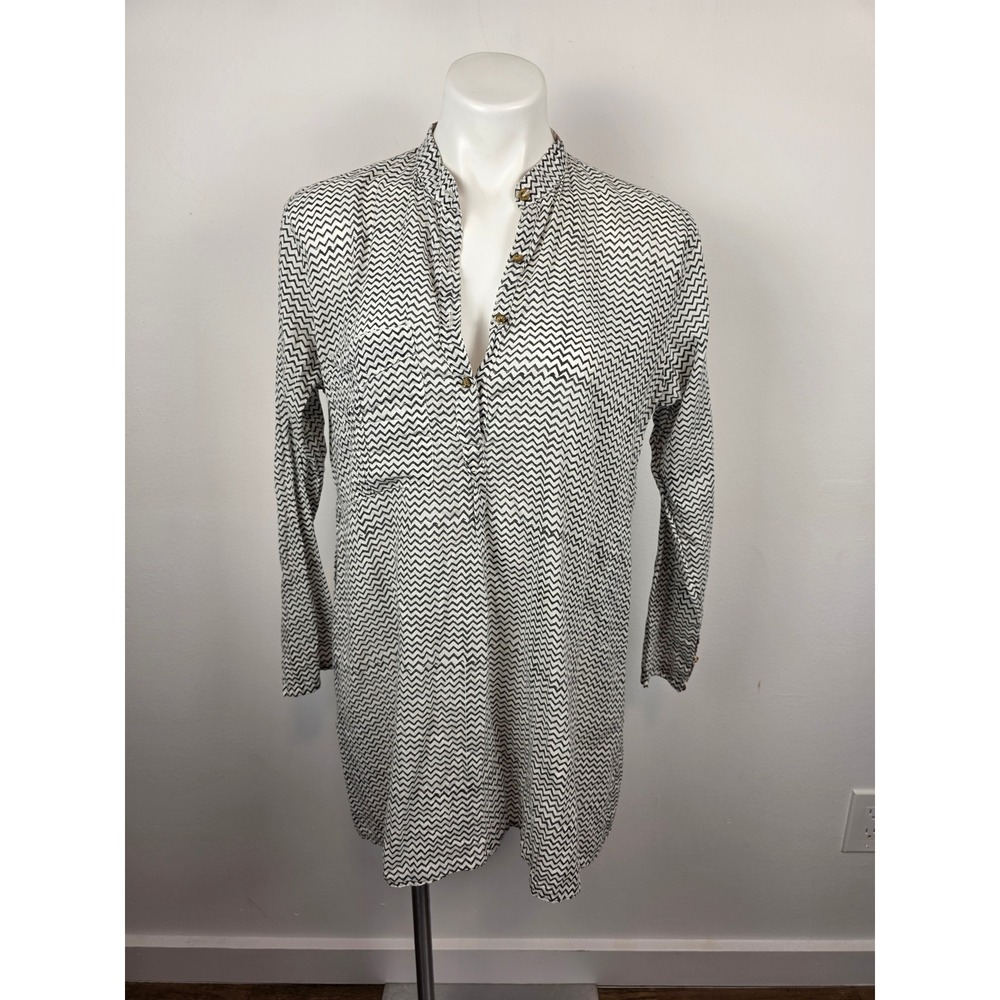 Roberta Roller Rabbit Tunic‎ Dress Top Women's Small Chevron Print Long Sleeve